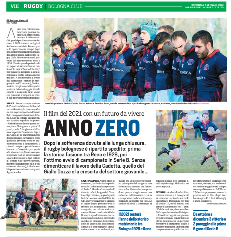 Stadio 2 gennaio 2022 Bologna Rugby Club
