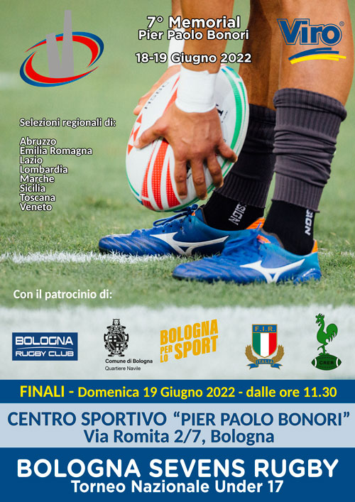 Locandina Memorial Bonori 2022 - Bologna Sevens Rugby