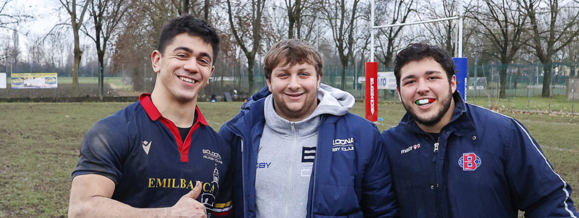 Bologna Rugby: Bernardi, Bonini e Vilasi in prima linea